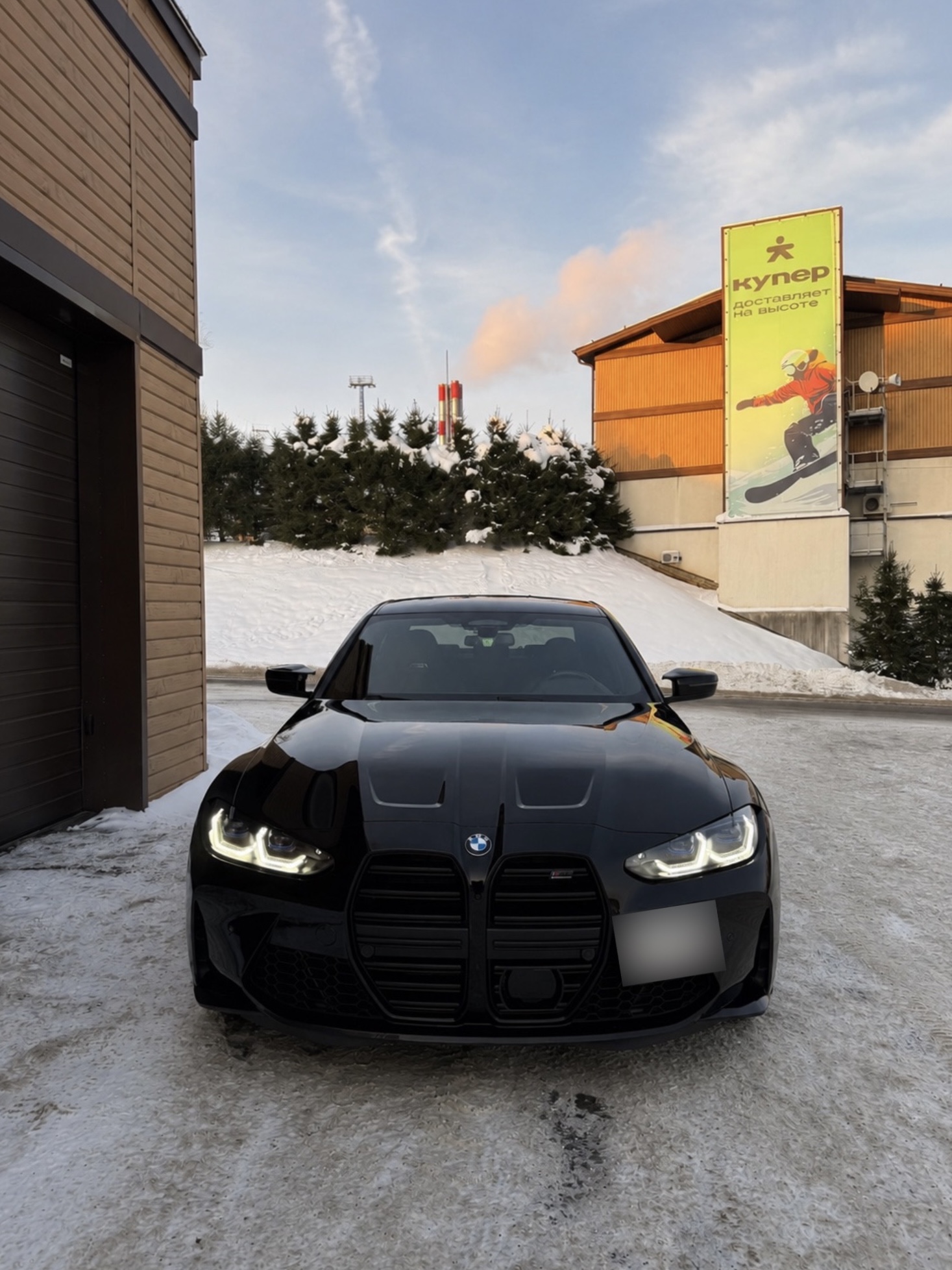 BMW M4 до оклейки, чёрный кузов