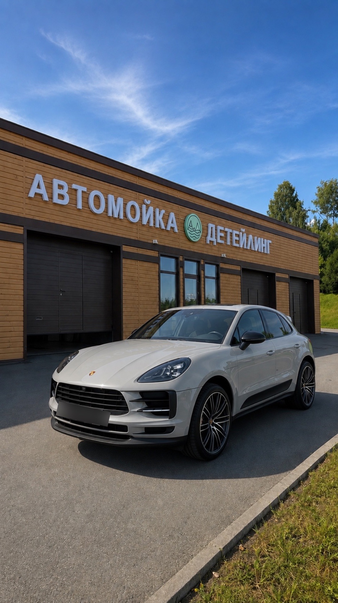 Porsche Macan до оклейки, серый кузов